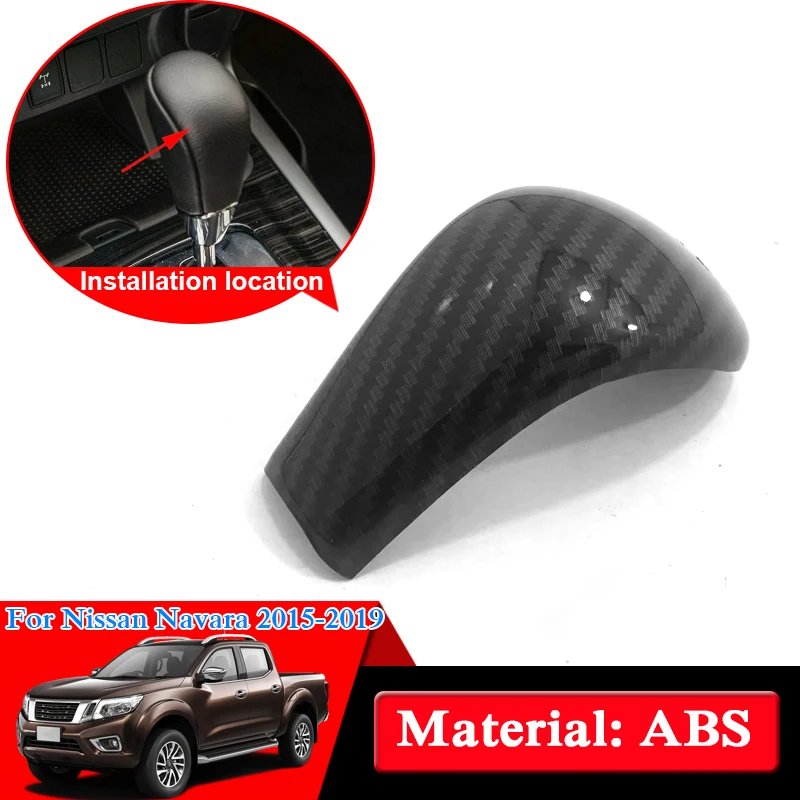 

Car Styling ABS Chrome For Nissan Navara NP300 D23 2017-2019 Gear shift knob Covers Internal Decorations Cover Car Stickers