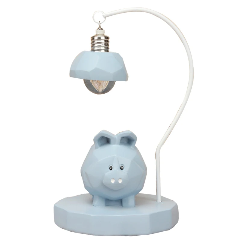 

Japanese-style Grocery Ornaments Table Lamp Nordic Resin Geometric Pig Decorative Small Lamp Cartoon Night Light Student Gifts