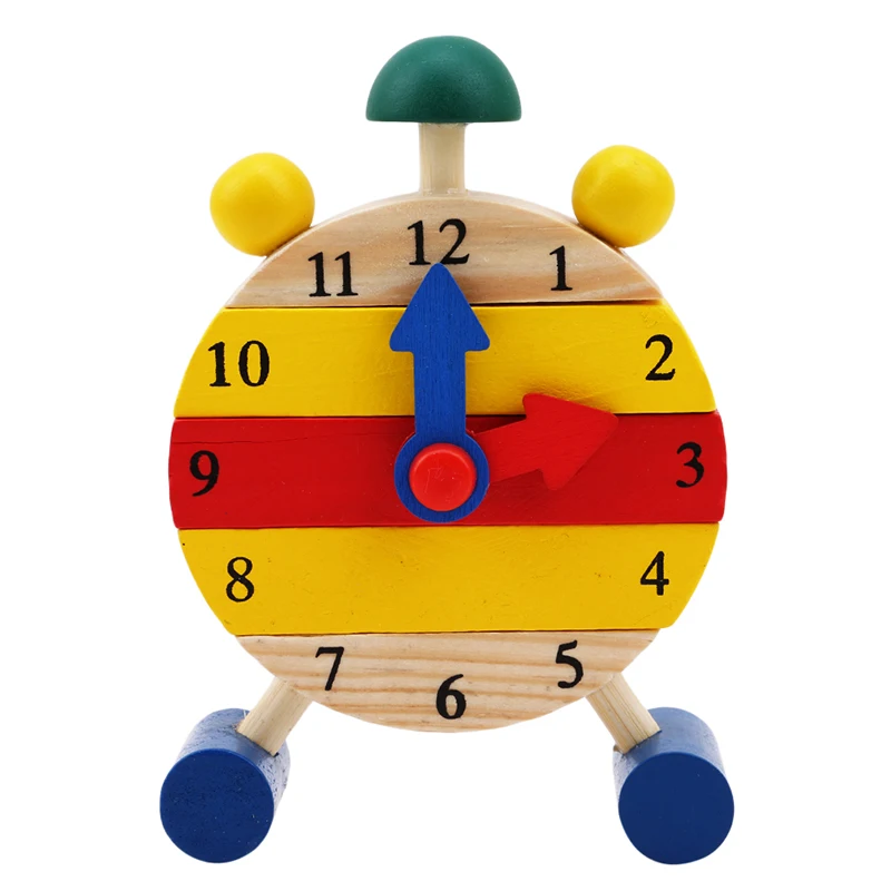 Время обучения образования мини часы-пазл Монтессори Деревянные Пазлы игрушки для детей цифровые развивающие игры