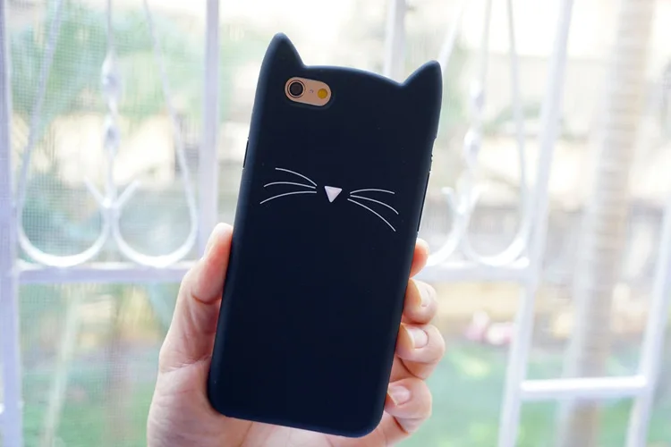 Cover For iPhone 7 Case Cute Cartoon Animal 3D Beard Cat Ear Phone Case For iPhone X XS MAX XR 5S SE 6 6S 7 8 Plus Silicon Soft Cover For iPhone 7 Case Cute Cartoon Animal 3D Beard Cat Ear Phone Case For iPhone X XS MAX XR 5S SE 6 6S 7 8 Plus Silicon Soft