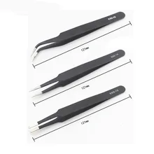 Антистатические щипцы из нержавеющей стали 201# желтый 6 шт. Сумка-упаковочная машина инструмент Птичье гнездо клип прикрепленная ресница отчет