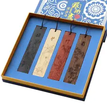 1 шт креативный четырехцветный Ebony Золотой Nanmu классический деревянный подарочный Закладка