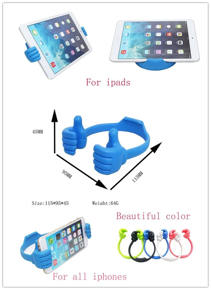 Fimilef держатель для мобильного телефона, многоцветная Регулируемая силиконовая подставка для планшета, многофункциональные портативные настольные подставки для iPad Mini