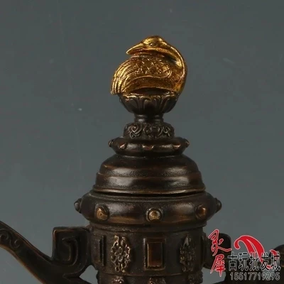 Античная латунь Xiantao рождения вина горшок для оформления дома