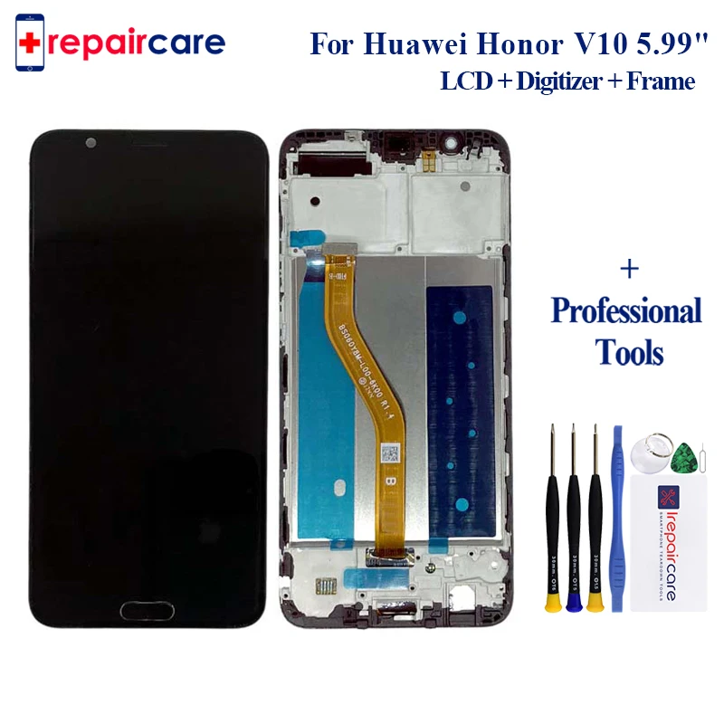 

5PCS For Huawei Honor V10 LCD Display +Touch Screen 5.99 Inch Digitizer Screen Glass Panel Replacement For Huawei Honor View 10