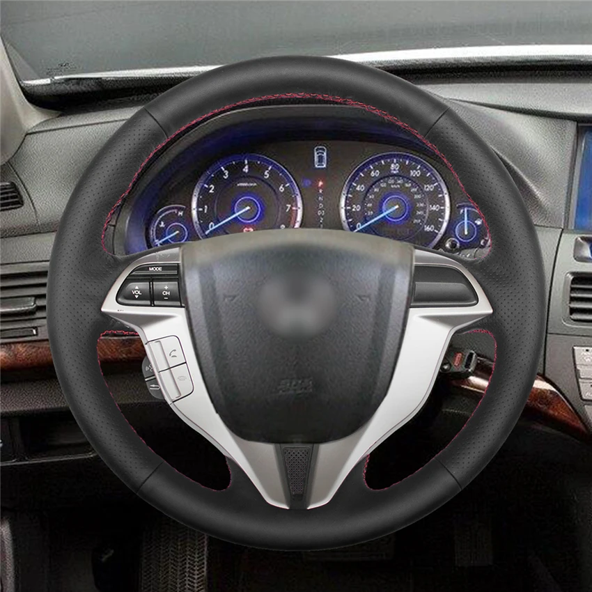 Чехол на руль из натуральной кожи для Honda Accord 8 Coupe 2008 2012 Crosstour 2012|leather steering wheel