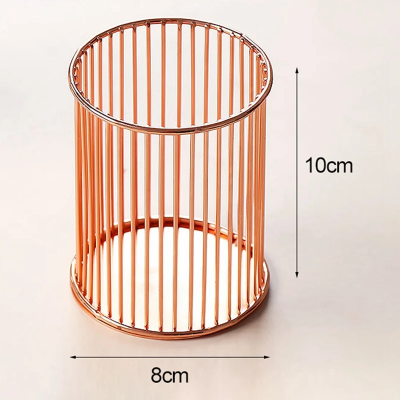 Кованая настольная подставка для ручек Кисть для макияжа карандаш для бровей корзина для хранения косметический Органайзер коробка для хранения мелочей