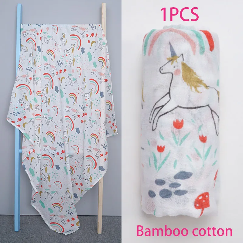 Детские одеяла для новорожденных; пеленка для кормления; Parisarc; мягкий бамбуковый хлопок; Детские аксессуары; детские подгузники; детское банное полотенце - Цвет: Unicorn rainbow