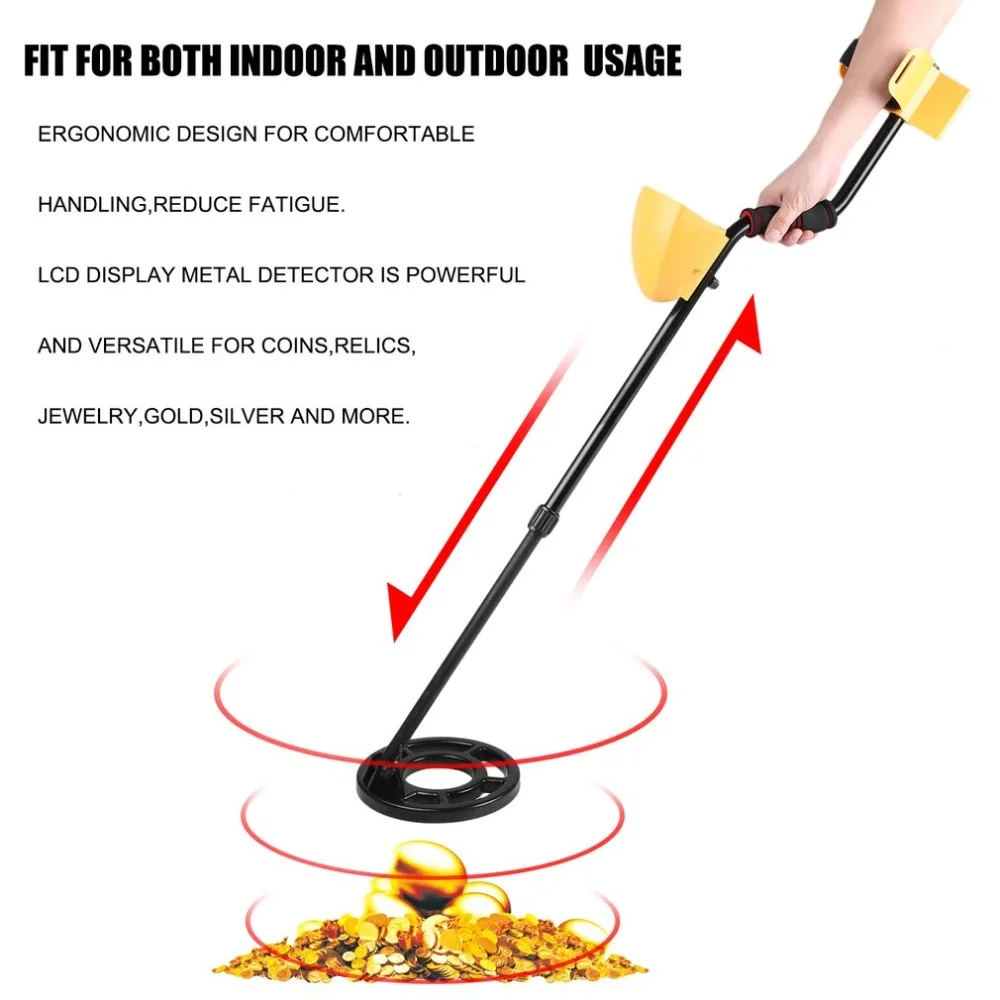 

High Sensitivity LCD High Precision Depth Probe Metal Detector Deep Target Metal Detecting Machine Treasure Gold Hunter MD3010II