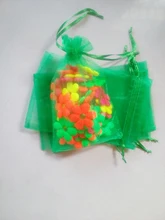 1000 unids Hierba verde del regalo del organza bolsas 13×18 cm bolsos de fiesta para las mujeres evento casarse Con Cordón bolsa de La Joyería pantalla Bolsa de accesorios de bricolaje