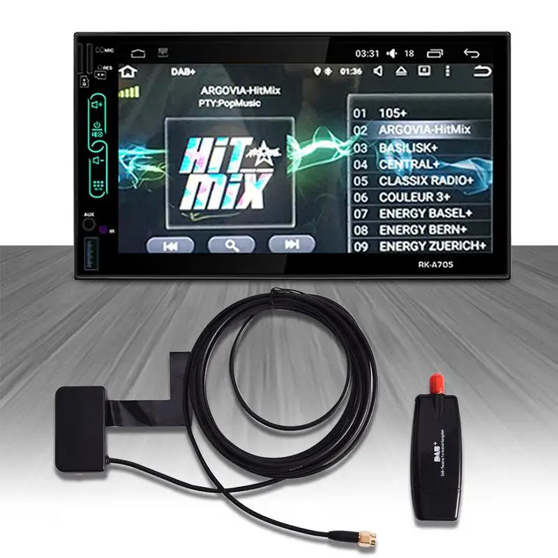 DAB/DAB + удлинитель активная антенна USB адаптер приемник для Android 4 5 1 6 0 7