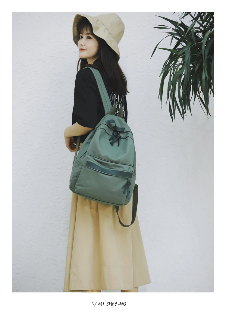 Menghuo High Quality Women Canvas Backpack Teenage Girls Leisure Backpack Bag Vintage Stylish Female School Bag Bookbag Mochilas (8)