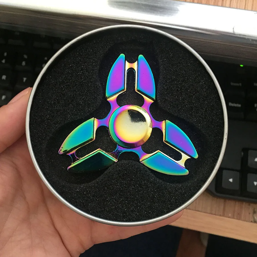 Fidget Girador Girador de Rolamento de Alta Velocidade Liga de Titânio Mão Brinquedos Adultos de Ansiedade E Estresse Criança dedo de Metal spinners