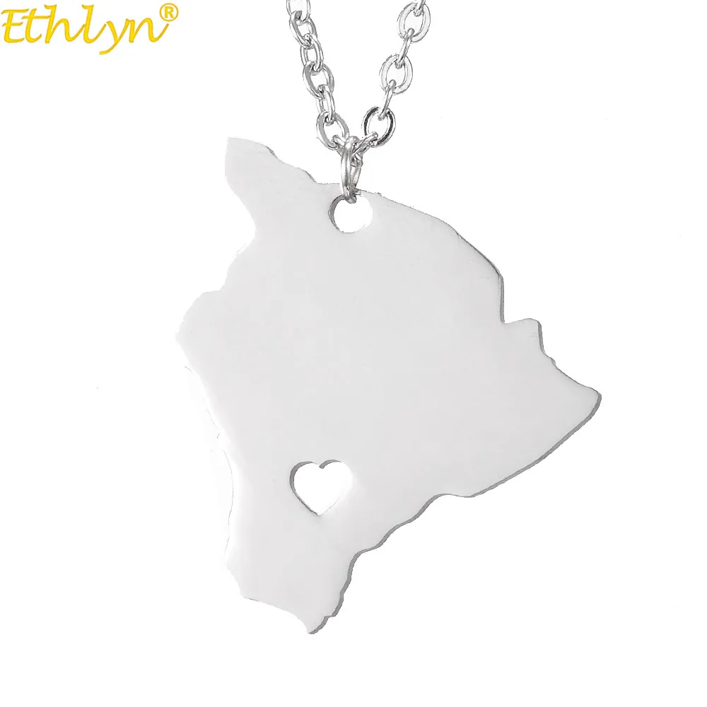Ethlyn Hot Sale New Arrival Hawaii Map Pendant Popular Jewelry Fashion Stainless Steel Event Giveaway Gift P175 | Украшения и