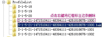 ProfileList注册表