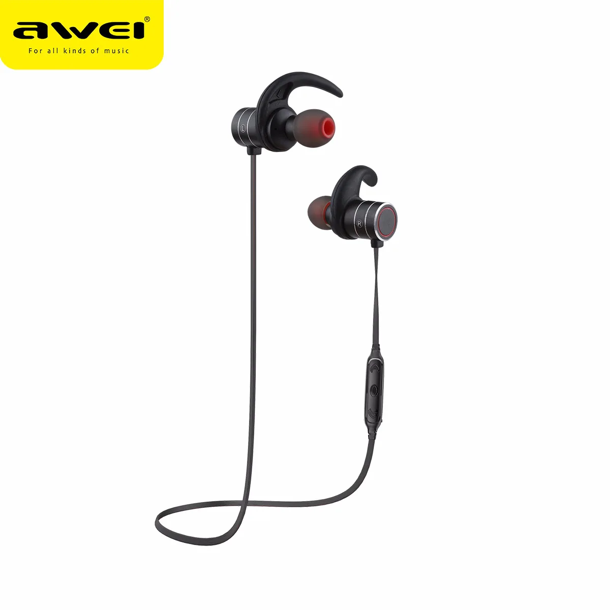 2018 AWEI AK9 Беспроводные Спортивные Наушники Bluetooth Магнитные IPX4 Водостойкая