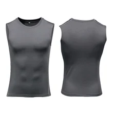 Мужская компрессионная быстросохнущая майка без рукавов стрейч спортивная майка YA88