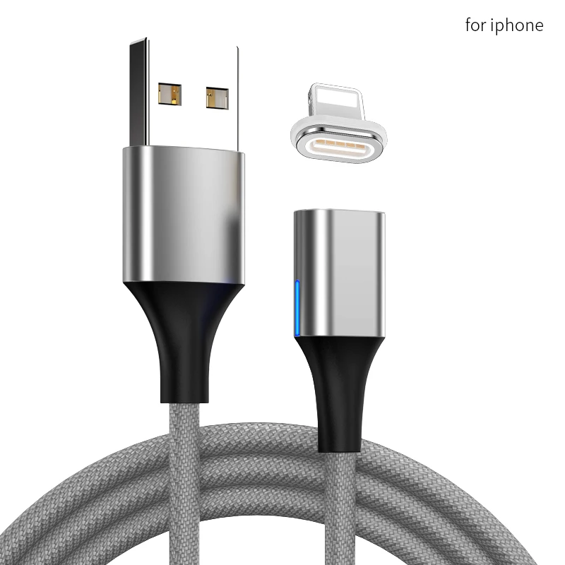 Магнитный кабель Tongyinhai для Iphone, Android, кабели для зарядки, MicroUSB type C, быстрая зарядка, зарядное устройство, 1 м, 1,5 Мбит, шнур для Xiaomi - Цвет: for iphone