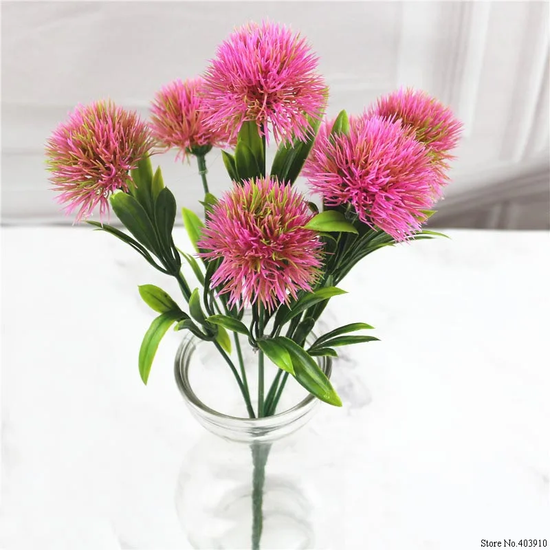1 Bouquet 7 Heads 5CM Dandelion Flowers Home Decorative 3 Colors Plastic Artificial Flowers For Wedding Valentine's Day Decor 1 Bouquet 7 Heads 5CM Dandelion Flowers Home Decorative 3 Colors Plastic Artificial Flowers For Wedding Valentine's Day Decor