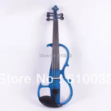 4/4 Электрический Скрипка твердой древесины 8-28# синий цвет 5 строка