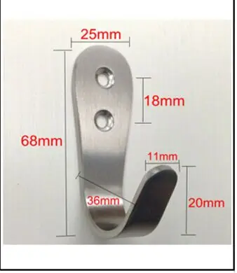 2 шт. Крючки из нержавеющей стали прочные практичные 1,5/2/3 мм-толстый матовый кухонный крючок крючки для одежды вешалка для пальто и шляпы вешалка для полотенец