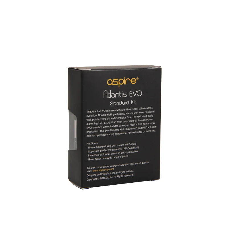 New Arrival E Cigarette Atomizer Aspire Atlantis EVO Tank Double Wicking Filling Atomizer 2ML 4ML with Atlantis Coils 02