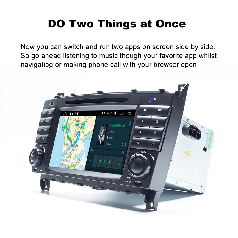 Sale 2 Din Android 9 Car DVD Multimedia For Mercedes/Benz W203 W209 W219 A-Class A160 C-Class C200 CLK200 GPS Navigation radio stereo 3
