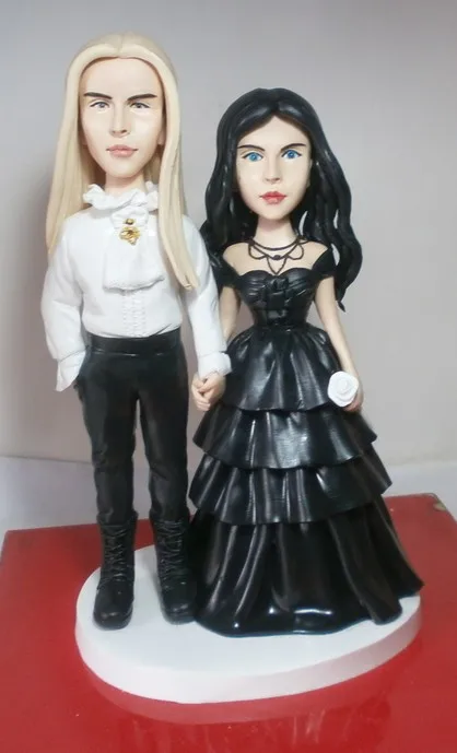 Soccerwe Polymer Clay Hand-made Customize 18cm Realman Face Skin Color Brown Black White Tan Wedding Double Dolls