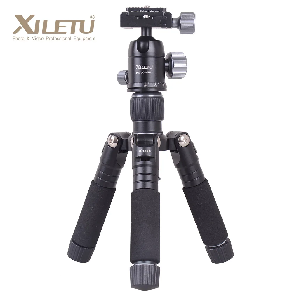 

XILETU FM5C-MINI Lightweight Desktop Tripod with 360 degree Ballhead &Protect Bag for Canon Nikon Sony Olympus DSLR Camera