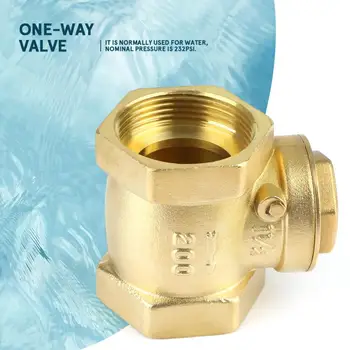 

DN40 1-1/2 inch Check Valve Female Thread Brass Non-return Swing Check Valve 232PSI Prevent Water Backflow Non-Return Valve