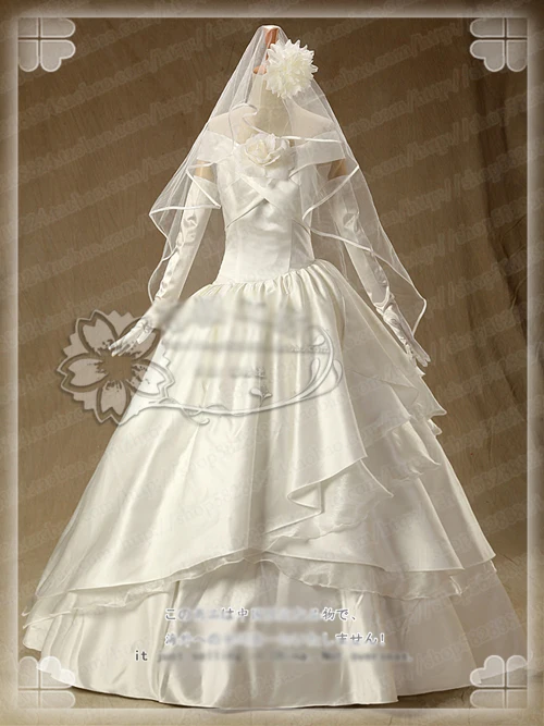 

[Customize]Anime Attack on Titan Mikasa Ackerman Cosplay Costume Illustrations Wedding Dress Flower Awaken Halloween Costume for