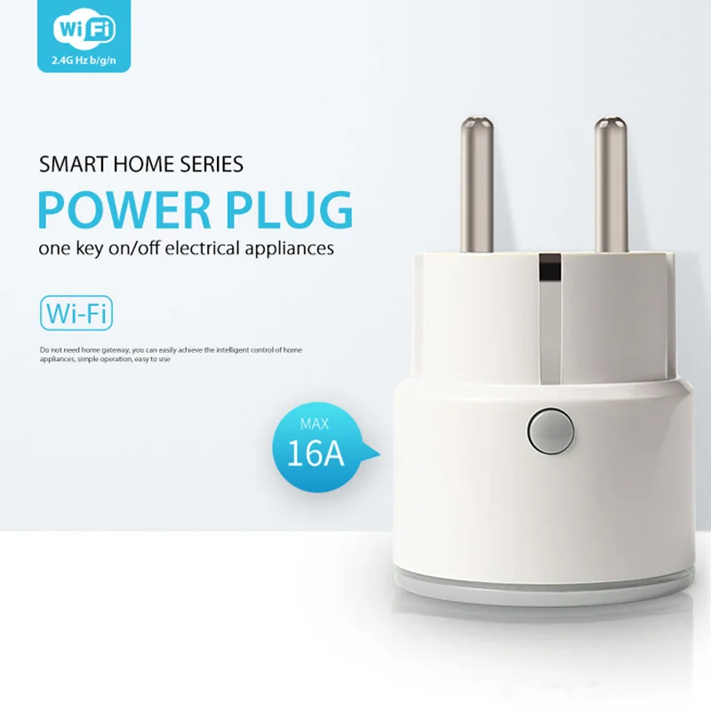 

Smart Plug WiFi Socket 3680W 16A Power Monitoring Timer Switch Voice Control for Alexa Google IFTTT ALI88