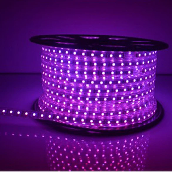 Светодиодная лента 100 м RGB 5050 220 В Гибкая Водонепроницаемая светодиодная с теплым