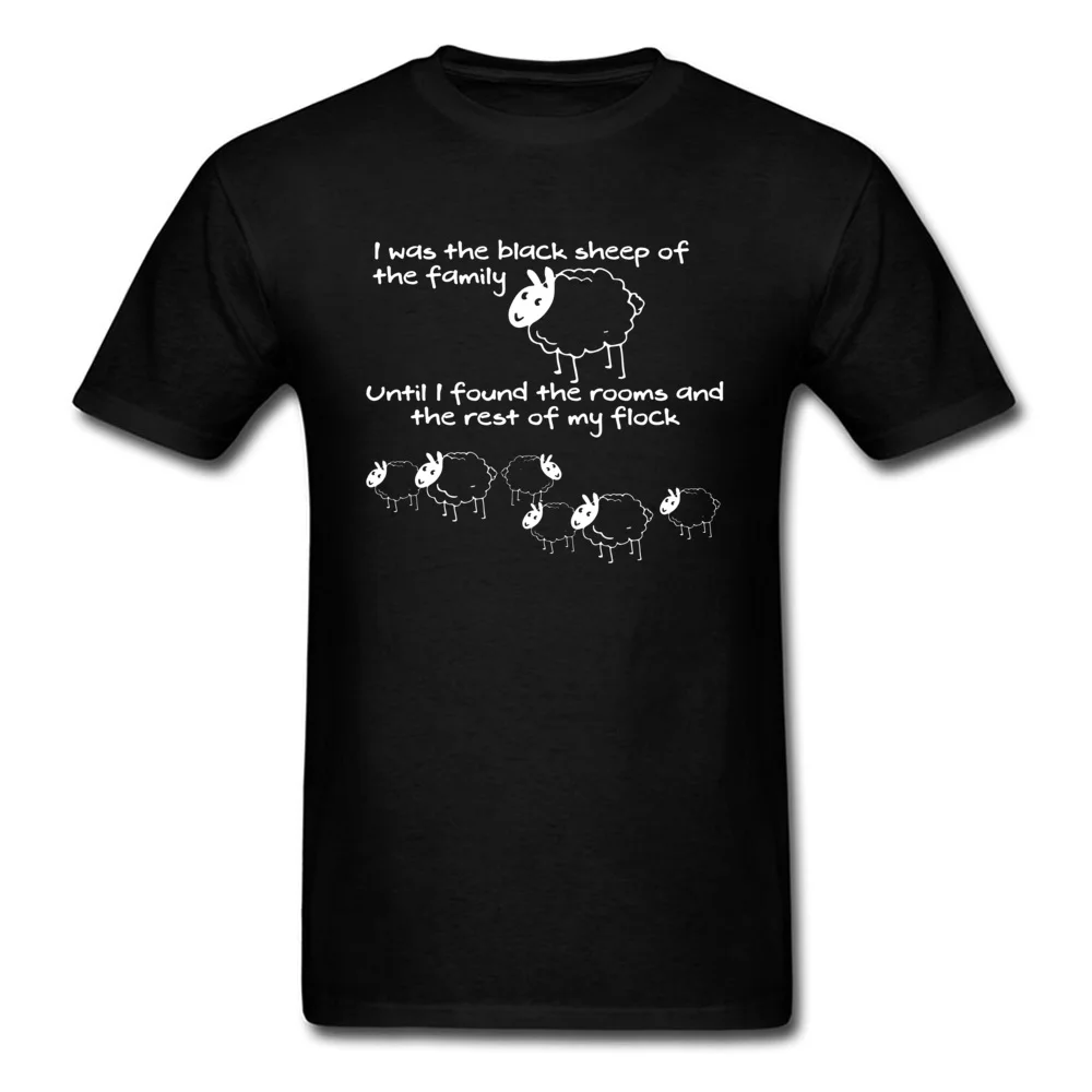 Tops & Tees Black sheep Summer Fall Fashionable Summer Short Sleeve Pure Cotton Crewneck Men Top T-shirts Summer T Shirts Black sheep black