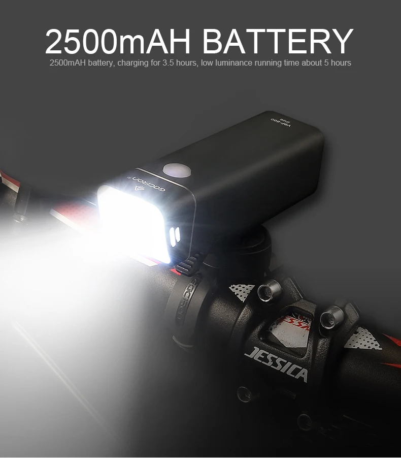 Perfect Gaciron Waterproof 600LM Bicycle Headlight with Wire Control USB Rechargeable MTB Bike Front light Flashlight Handlebar LED Lamp 8