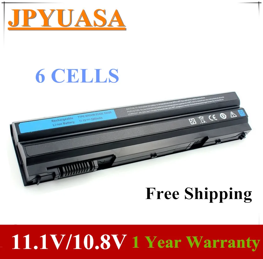 

7XINbox 11.1V 6 CELLS 4YRJH 8858X KJ321 M5Y0X P8TC7 P9TJ0 R48V3 Battery For Dell E6420 E6430 E6520 E6530 E5420 E5520 E5430 E5530