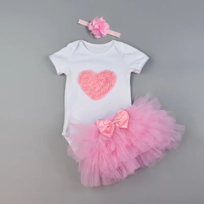 Г. Комплект праздничной одежды с цветочным рисунком для новорожденных девочек, одежда для первого дня рождения с юбкой-пачкой для девочек, костюм из тюля для малышей - Цвет: A7