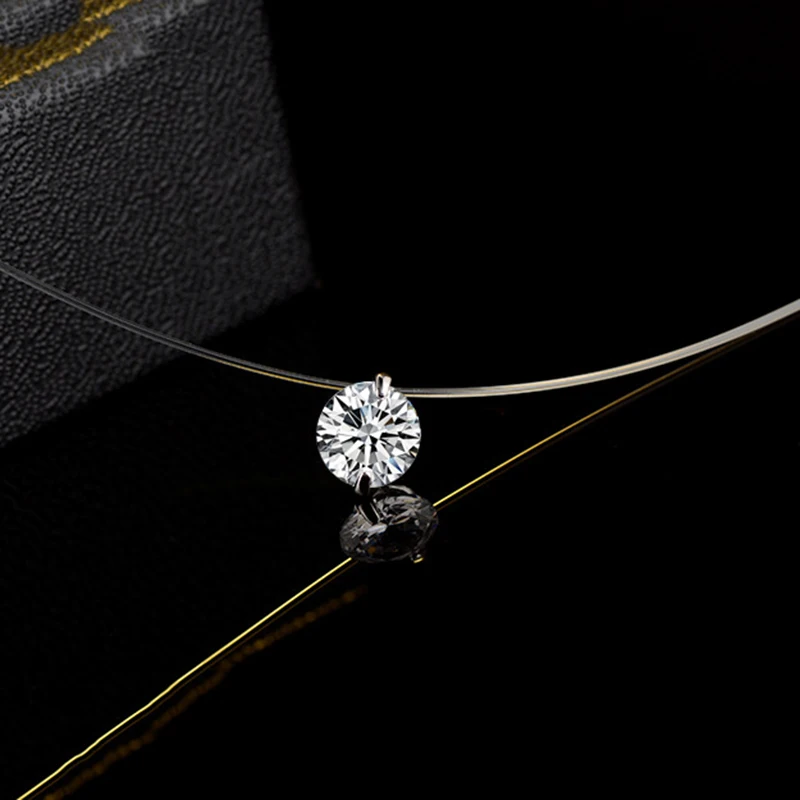 

8mm Minimalism Crystal Pendant choker necklaces & pendants Mermaid tear elastic line Pendant womens clothing accessories B1