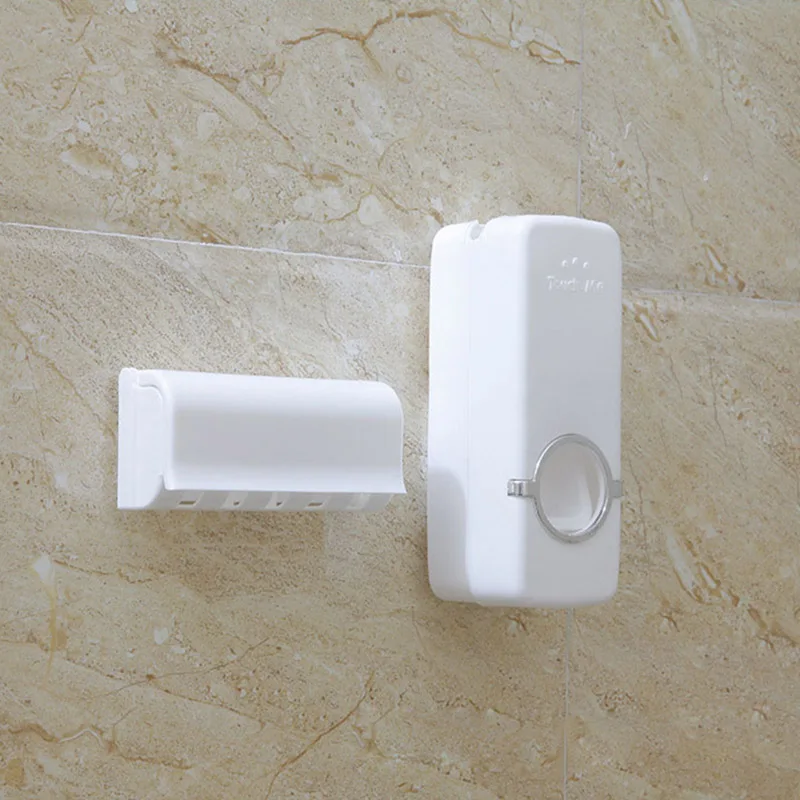 1 Set Automatic Toothpaste Dispenser Toothbrush Holder Bathroom Accessories