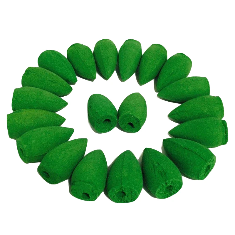 9 Kinds of Fragrance Chinese Backflow Incense Cones Lily Rose Lavender Mint Carnation Jasmine Green Tea Back Flow Incense 10pcs  (2)