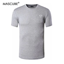 Mascube Для мужчин дышащие тактические футболка быстрое высыхание Охота спортивный короткий рукав Футболки для девочек Фитнес Костюмы абсорбент Для мужчин Футболки