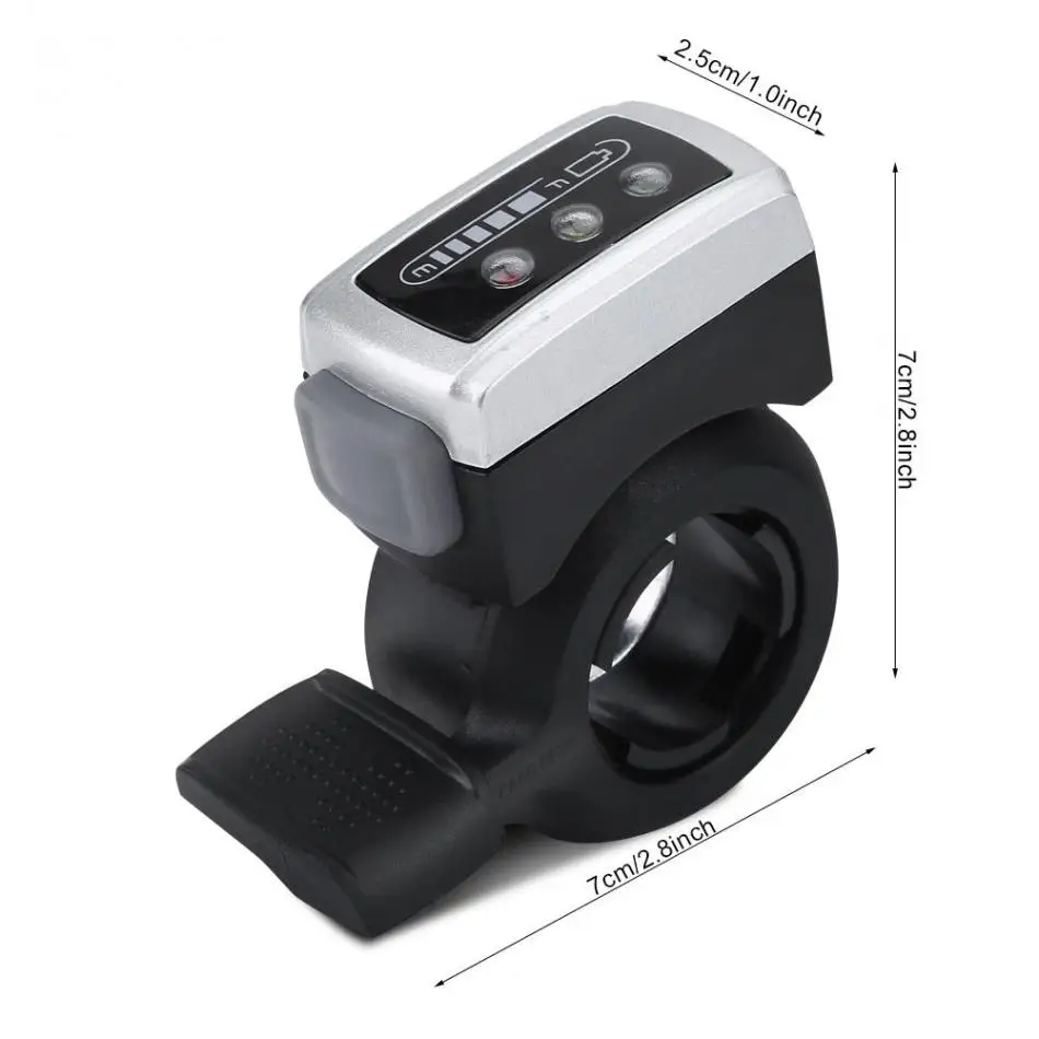 Clearance Ebike Thumb Throttle 36V Speed Control 6 Wires Thumb Throttle on Left / Right Handle for E-Bike Electric Bicycle 1.6m cable wire 2