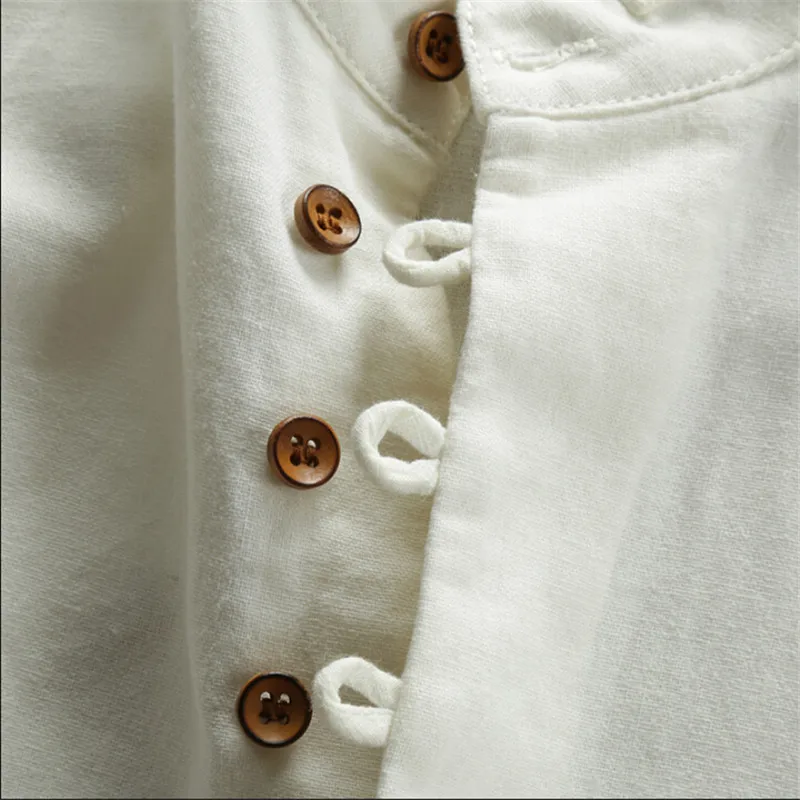 Man Summer Linen Long Sleeve Shirt Chinese Style Vintage Fashion Male Shirts For Man Autumn Spring Summer Ws994 