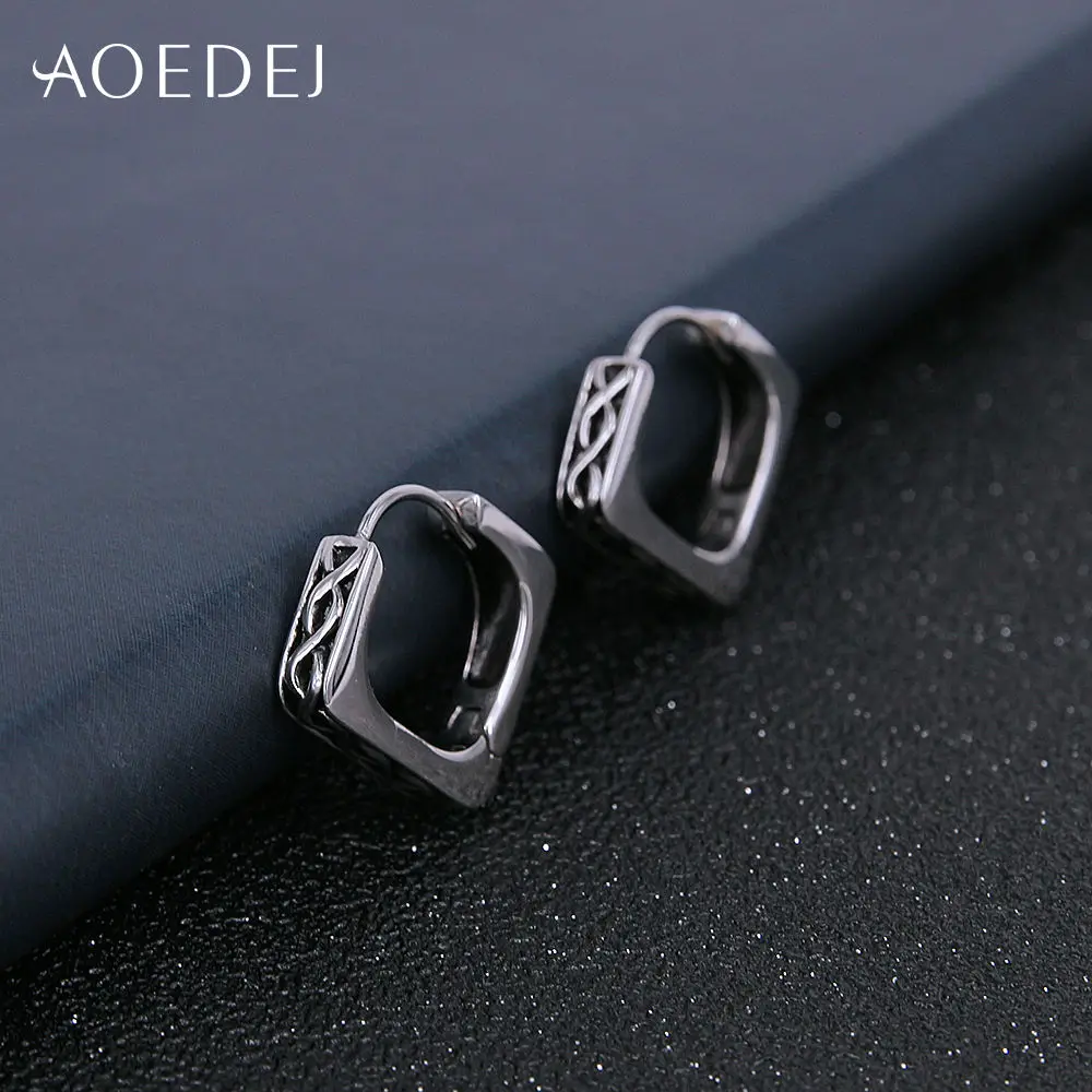 AOEDEJ, черные маленькие серьги-кольца Huggies, для мужчин, из нержавеющей стали, в стиле панк, круглые серьги, для мужчин, s Pendientes, Acero Inoxidable Mujer