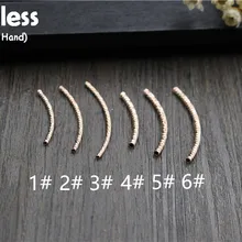 Uglyless Настоящее серебро 925 проба изогнутая труба фурнитура для бусин ювелирные изделия DIY неправильные трубы прокладки бусины этнические результаты Bijoux