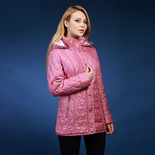 winter jacket women European and USA autumn and winter parka plus thick slim cotton coat with hood plus size 46-62 VLC-V301