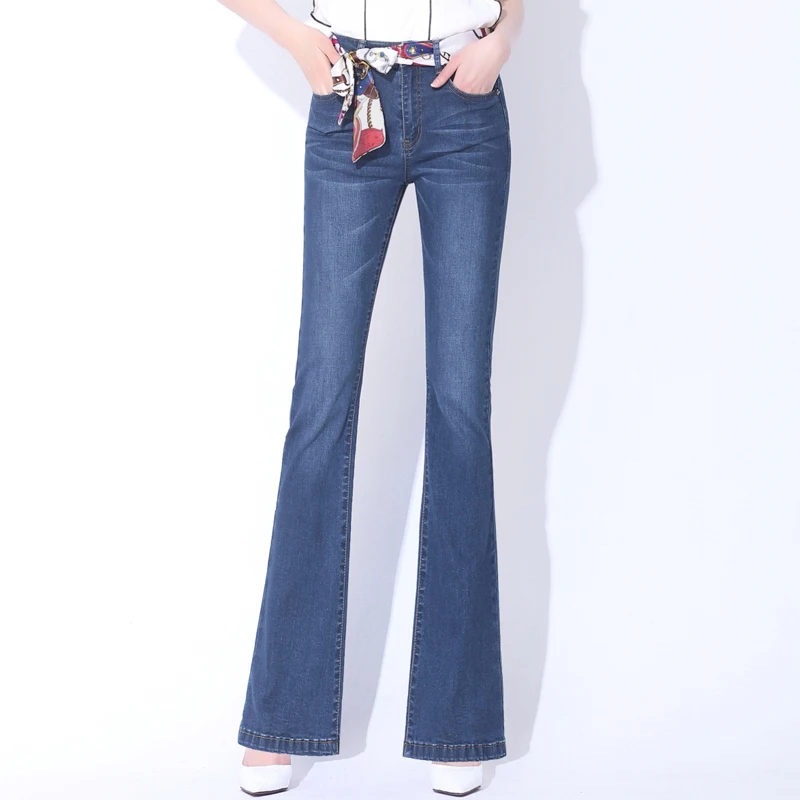 

2019 New Jeans For Women Wide Legs Casual Loose Denim Pants Vintage Directly Canister Female Trousers Lengthen Edition Spring