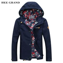 Hee grand männer jacke 2017 frühjahr neue ankunft männer jacke mit haube Mode Jacke Lässig Frühjahr & Herbst Jacke 5 Farben MWJ806
