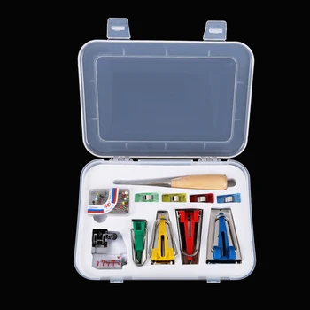 

11 pcs/set with Box Sewing Machine Tool Binding Sew Multifunction Sewing Bias Tape Maker Set DIY Patchwork Quilting Tool