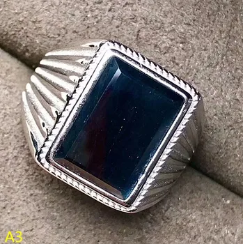 

KJJEAXCMY Fine jewelry 925 pure silver jewellery box, natural sapphire male rings, big jewels